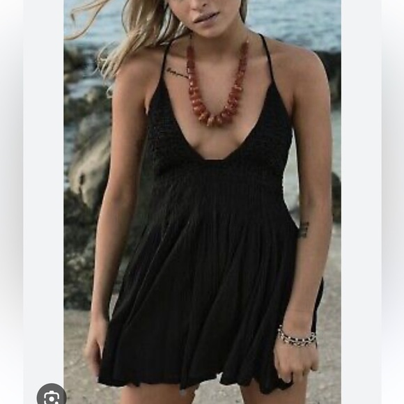 FREE PEOPLE Forever Favorite Mini Dress in black Super Sexy in size Medium NWT - Picture 16 of 16